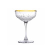 Champagnecoupe met gouden rand, 27 cl.