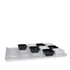 Plateau melamine wit, met 15 uitsparingen 