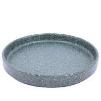 Bordje zwart, blauw gespikkeld, met opstaande rand, Ø17 cm Bordje zwart, blauw gespikkeld, met opstaande rand, Ø17 cm