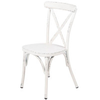 Terrasstoel, vintage wit Terrasstoel, vintage wit