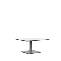 Salontafel Pieter, met hoogglans dun wit blad, lxb 70x70 cm. Salontafel Pieter, met hoogglans dun wit blad, lxb 70x70 cm.