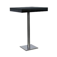 Statafel Pieter, met hoogglans dik zwart blad, lxb 80x80 cm. Statafel Pieter, met hoogglans dik zwart blad, lxb 80x80 cm.