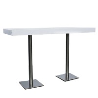Statafel Pieter XL, met hoogglans dik wit blad, lxb 80x180 c Statafel Pieter XL, met hoogglans dik wit blad, lxb 80x180 c