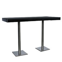 Statafel Pieter XL, met hoogglans dik zwart blad, lxb 80x180 Statafel Pieter XL, met hoogglans dik zwart blad, lxb 80x180