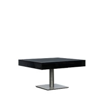 Salontafel Pieter, met hoogglans dik zwart blad, lxb 80x80 c Salontafel Pieter, met hoogglans dik zwart blad, lxb 80x80 c