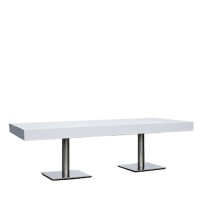Salontafel Pieter XL, met hoogglans dik wit blad, 80x180 cm. Salontafel Pieter XL, met hoogglans dik wit blad, 80x180 cm.