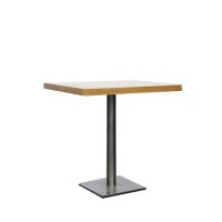 Dinertafel Pieter, met Bamboe blad, lxb 80x80 cm Dinertafel Pieter, met Bamboe blad, lxb 80x80 cm