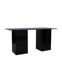 Dinertafel Jasper XL zwart, met dun hg zwart blad Dinertafel Jasper XL zwart, met dun hg zwart blad