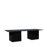Salontafel Jasper XL zwart, met dun hg zwart blad Salontafel Jasper XL zwart, met dun hg zwart blad