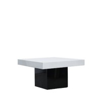 Salontafel Jasper zwart, met dik hg wit blad Salontafel Jasper zwart, met dik hg wit blad