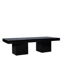 Salontafel Jasper XL zwart, met dik hg zwart blad Salontafel Jasper XL zwart, met dik hg zwart blad