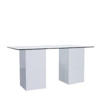 Dinertafel Jasper XL wit, met dun hg wit blad Dinertafel Jasper XL wit, met dun hg wit blad