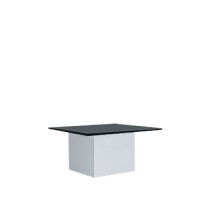 Salontafel Jasper wit, met dun hg zwart blad Salontafel Jasper wit, met dun hg zwart blad
