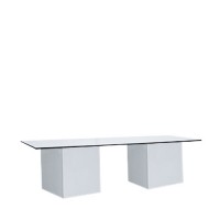 Salontafel Jasper XL wit, met dun hg wit blad Salontafel Jasper XL wit, met dun hg wit blad