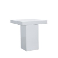 Dinertafel Jasper wit, met dik hg wit blad Dinertafel Jasper wit, met dik hg wit blad