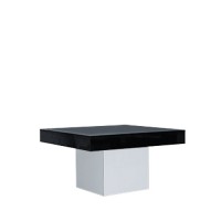 Salontafel Jasper wit, met dik hg zwart blad Salontafel Jasper wit, met dik hg zwart blad