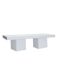 Salontafel Jasper XL wit, met dik hg wit blad Salontafel Jasper XL wit, met dik hg wit blad