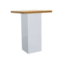 Statafel Jasper wit, met Bamboe blad Statafel Jasper wit, met Bamboe blad