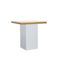 Dinertafel Jasper wit, met Bamboe blad Dinertafel Jasper wit, met Bamboe blad