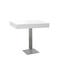 White zittafel, met RVS onderstel, lxbxh 80x60x76 cm. White zittafel, met RVS onderstel, lxbxh 80x60x76 cm.