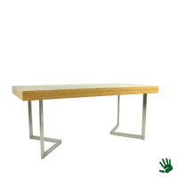 Bamboo zittafel lang, met V-vorm onderstel 