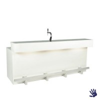 White Heaven bardeel met mobiele tap,werkblad en LED verlichting White Heaven bardeel met mobiele tap,werkblad en LED verlichting