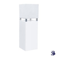 White Heaven sokkel, met plexiglas kubus lxbxh 45x45x150 cm White Heaven sokkel, met plexiglas kubus lxbxh 45x45x150 cm