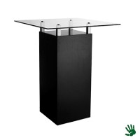 Black Velvet statafel met heldere glasplaat Black Velvet statafel met heldere glasplaat