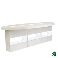 Highlight statafel ovaal wit, met LED verlichting Highlight statafel ovaal wit, met LED verlichting