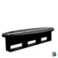 Highlight zittafel ovaal zwart, met LED verlichting Highlight zittafel ovaal zwart, met LED verlichting
