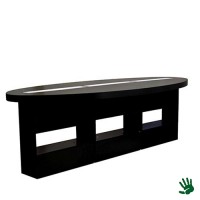 Highlight statafel ovaal zwart, met LED verlichting Highlight statafel ovaal zwart, met LED verlichting