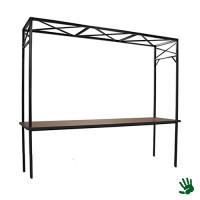 Industrial zittafel, met stelling, extra lang Industrial zittafel, met stelling, extra lang