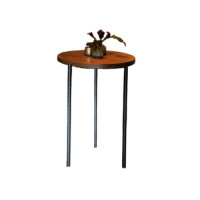 Hot Metal statafel rond, hout