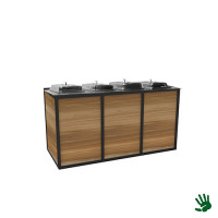 Hot metal buffet 2.0, met 4 chafingsdishes, 1/1 GN Hot metal buffet 2.0, met 4 chafingsdishes, 1/1 GN
