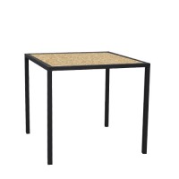 Hot Metal zittafel, 60x60 cm, met OSB blad Hot Metal zittafel, 60x60 cm, met OSB blad