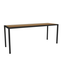 Hot Metal dinertafel lang, met houten blad Hot Metal dinertafel lang, met houten blad