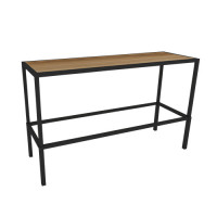 Hot Metal statafel lang, met houten blad Hot Metal statafel lang, met houten blad