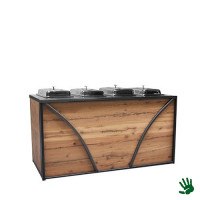 Hot metal buffet, met 4 chafingsdishes 1/1 GN Hot metal buffet, met 4 chafingsdishes 1/1 GN