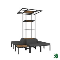 Hot Metal Pergola compleet met loungezit 280 hoog Hot Metal Pergola compleet met loungezit 280 hoog