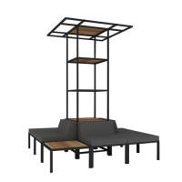 Hot Metal Pergola compleet met loungezit Hot Metal Pergola compleet met loungezit