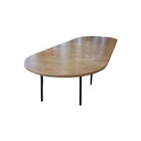 Tafel ovaal, met houtenblad 4 meter Tafel ovaal, met houtenblad 4 meter