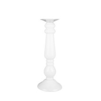 Kandelaar wit glas, middel, lxbxh 17x17x47 cm. Kandelaar wit glas, middel, lxbxh 17x17x47 cm.