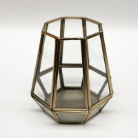 Lantaarn, glas, metaal/goud Lantaarn, glas, metaal/goud