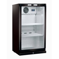 Display koelkast zwart, met glazen deur, 138 liter Display koelkast zwart, met glazen deur, 138 liter