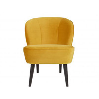 Home - Stoel, yellow velvet Home - Stoel, yellow velvet
