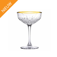 Champagnecoupe met gouden rand, 27 cl. Champagnecoupe met gouden rand, 27 cl.