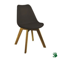 Stoel Oaky, met zwarte zitting (U) Stoel Oaky, met zwarte zitting (U)