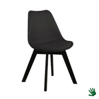 Stoel Oaky, met zwarte zitting (U) Stoel Oaky, met zwarte zitting (U)