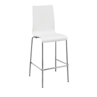 Kruk Stack wit, met rugleuning Kruk Stack wit, met rugleuning