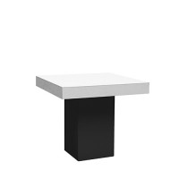 Monaco zittafel, zwarte kolom met wit blad Monaco zittafel, zwarte kolom met wit blad